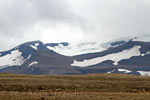 Even een pauze met uitzicht op de Langjökull op de Kaldidalur in IJsland