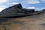 Vreemd gevormde lava rotsen bij de vulkaan Hengill in IJsland