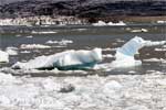 IJsbergen drijven op het gletsjermeer Jökulsárlón in IJsland