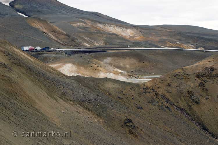 Krafla krachtcentrale bij Víti dichtbij Mývatn in IJsland