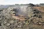 Geothermische stoom uit lava rotsen in Leirhnjúkur bij Mývatn