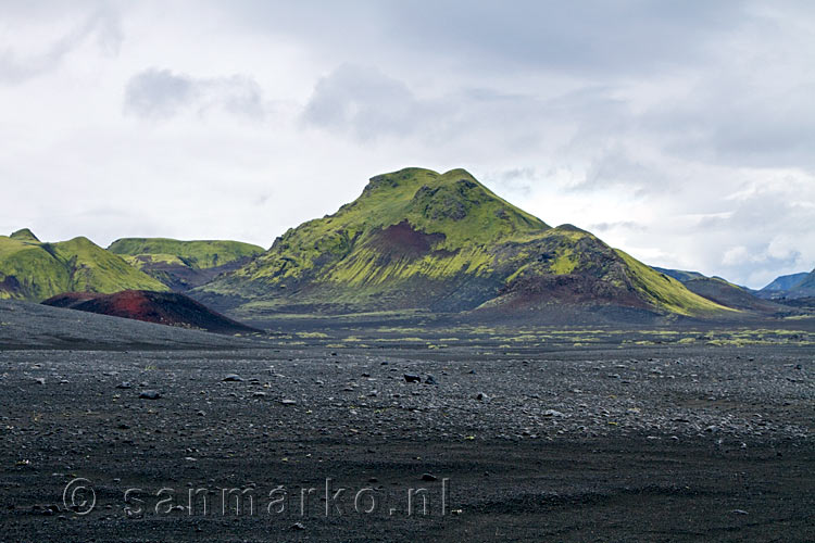 Uitzicht onderweg op de F 208 naar Landmannalaugar in IJsland