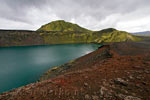 Het schitterende kratermeer van Ljótipollur in Landmannalaugar