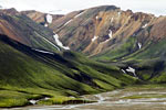 Ryoliet gecombineerd met gif groen, bijzonder kleurrijk IJsland