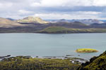 Uitzicht op Frostastadavatn vanaf het wandelpad in Landmannalaugar