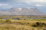 Uitzicht over Blafjall vanaf het wandelpad bij Mývatn in IJsland