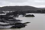 De gletsjer Svínafellsjökull en zijn gletsjermeer bij Skaftafell in IJsland