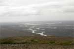 Vanaf de Skaftafell het uitzicht op de Skeiðarársandur in IJsland