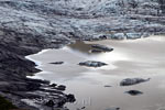 Het gletsjermeer en de gletsjer Skaftafellsjökull in Skaftafell National Park