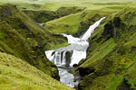 Eén van de vele schitterende watervallen in de kloof Stjórnargljúfur in IJsland