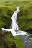 Een mooie waterval aan de zijkant van de Stjórnargljúfur bij Kirkjubæjarklaustur