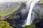 Het laatste schitterende uitzicht op de Háifoss bij de Hekla in IJsland