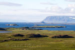 Vanaf de Helgafell op Snæfellsnes uitzicht richting de West Fjorden van IJsland