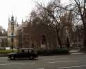 Een taxi voor de Westminster Abbey