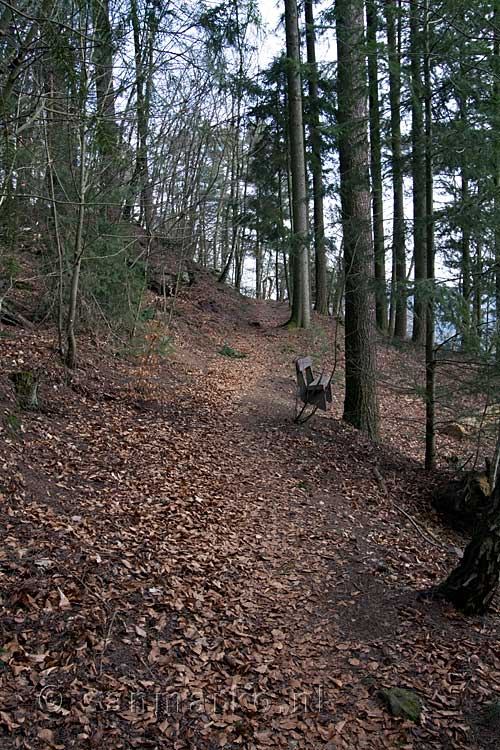 Het wandelpad door de mooie bossen rondom Beaufort in Luxemburg