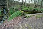 Een waterreservoir langs het Fred Welter Pad in Luxemburg