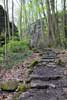 Het laatste stuk van het wandelpad naar de Wolfsschlucht in Luxemburg