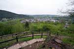 Een uitzicht over Echternach in Luxemburg vanaf een uitzichtpunt