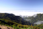 Uitzicht net boven Rabaçal, bij een populaire wandeling op Madeira