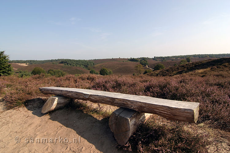 Bankje met uitzicht over de Rhedense heide