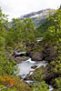 Vanaf het laagste punt het uitzicht over de natuur van Aurlandsdalen in Noorwegen