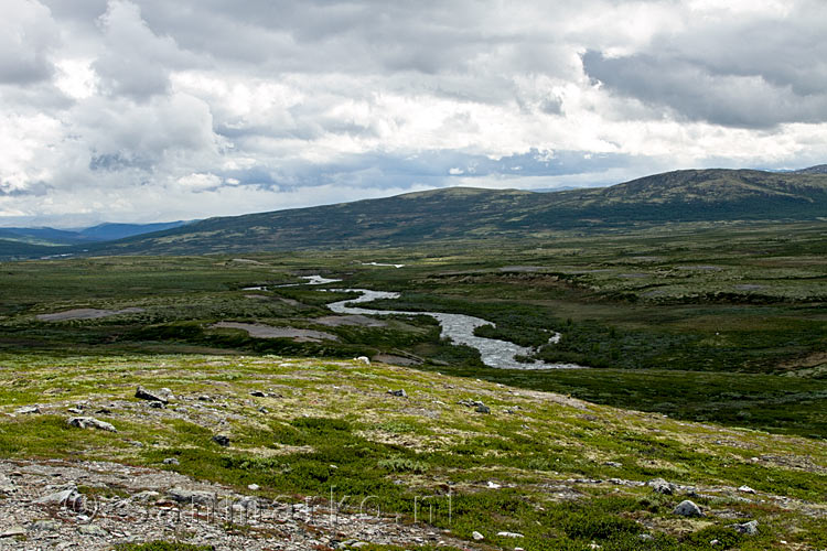 De Kaldvella gezien vanaf Kongsvoll in Dovrefjell in Noorwegen