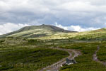 Vanaf het wandelpad de berg Mehø tussen Dombås en Oppdal