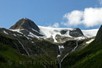 De gletsjer Jostedalsbreen bij Loen, bij de Kjenndalsbreen in Noorwegen