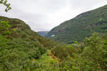Uitzicht vanaf het wandelpad over het Lærdal in Noorwegen