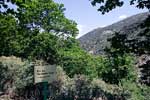 Het einde van de bovenste waterweg bij Mecina-Bombarón in de Sierra Nevada in Spanje