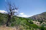 Het uitzicht vanaf het wandelpad bij Mecina-Bombarón op de Alpujarras in Spanje