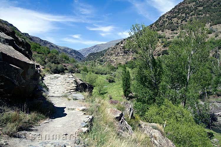 Het laatste zeer mooie uitzicht over de Sierra Nevada vanaf de Rio Trevélez