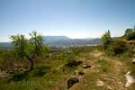Uitzicht over de Alpujarras en het wandelpad bij Yegen in Andalusië
