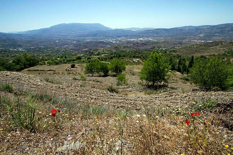 Het uitzicht op Yegen en de Alpujarras tijdens de rondwandeling bij Yegen