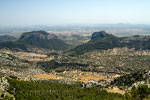 Puig d'Alaró en Puig de s'Alcadena vanaf de top van de L'Ofre op Mallorca