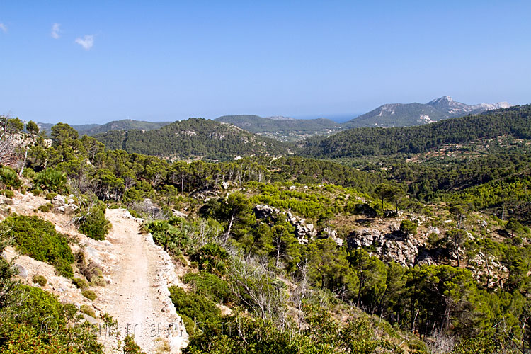 Het laatste mooie uitzicht tijdens de rondwandeling naar La Trapa vanuit S'Arracó