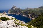 De uitlopers van Serra de Tramontana bij Cap de Formentor op Mallorca