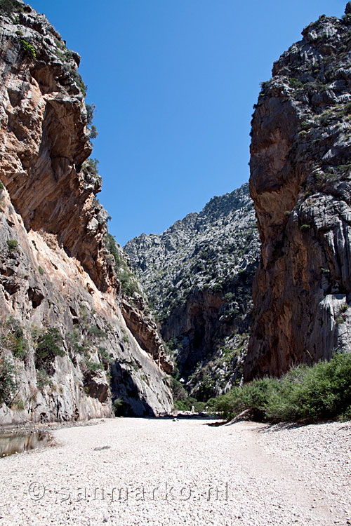 Het wandelpad door de mooie Torrent de Pareis kloof op Mallorca