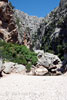 Een klein meer in de kloof Torrent de Pareis bij Sa Calobra