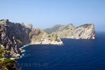 De noordkust van Mallorca vlakbij Cap Formentor in Spanje