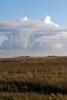 Wolkenpartij boven de Boschplaat op Terschelling