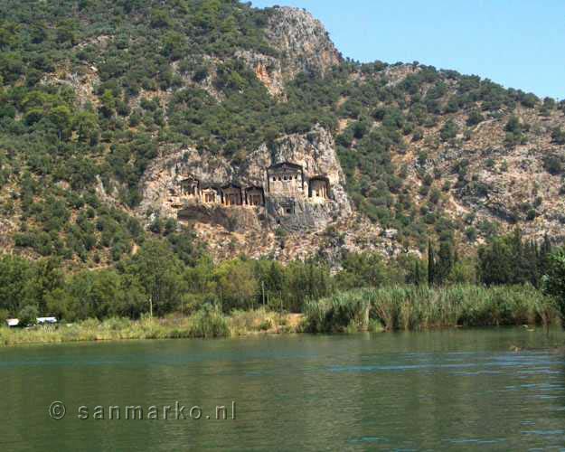 Graftomben van Dalyan in Turkije