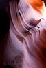 Lijnen gemaakt door wind en water in Antelope Canyon