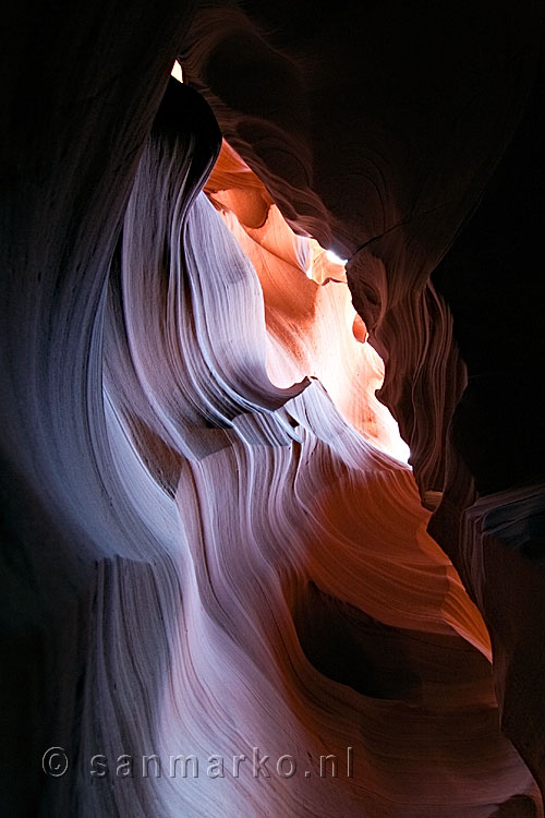 Lichtinval in Antelope Canyon in Amerika