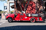 Een oude brandweerauto vlakbij Pier 39 in San Francisco