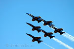 De Blue Angels zorgen voor vermaak van de bezoekers van San Francisco