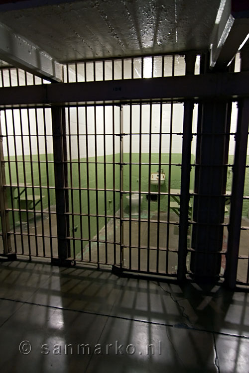 Een van de cellen in het cellenhuis op Alcatraz
