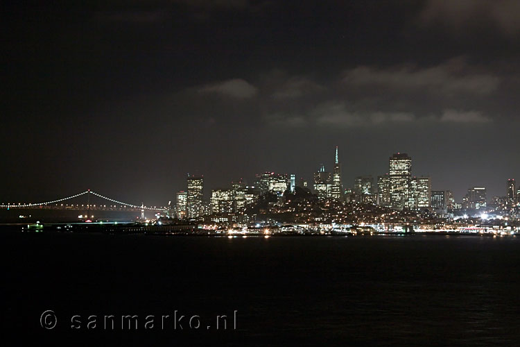 San Francisco bij nacht vanaf Alcatraz