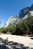 In oktober staat Mirror Lake in Yosemite droog