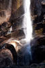 Close up van de onderkant van de Vernal Fall in Yosemite